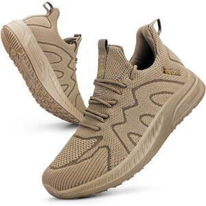 Ⓜ️Women's Khaki Lightweight Slip on Workout Work Travel Athletic Sneakers
